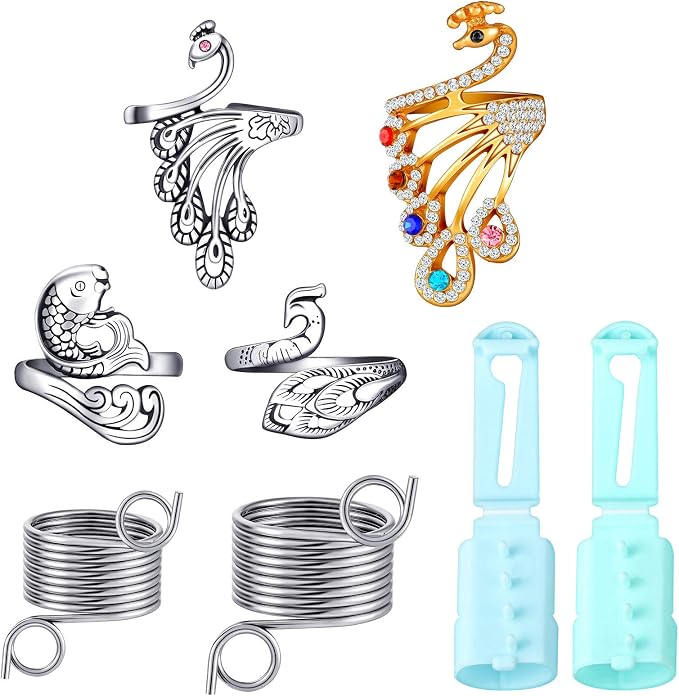 Willbond 8 Pcs Yarn Guide Finger Holder Set