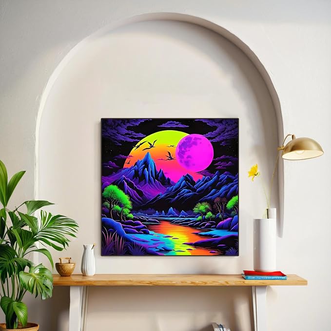 bleihum Diamond Art Kits for Adults Mountain Gem Art 13.8x13.8inch