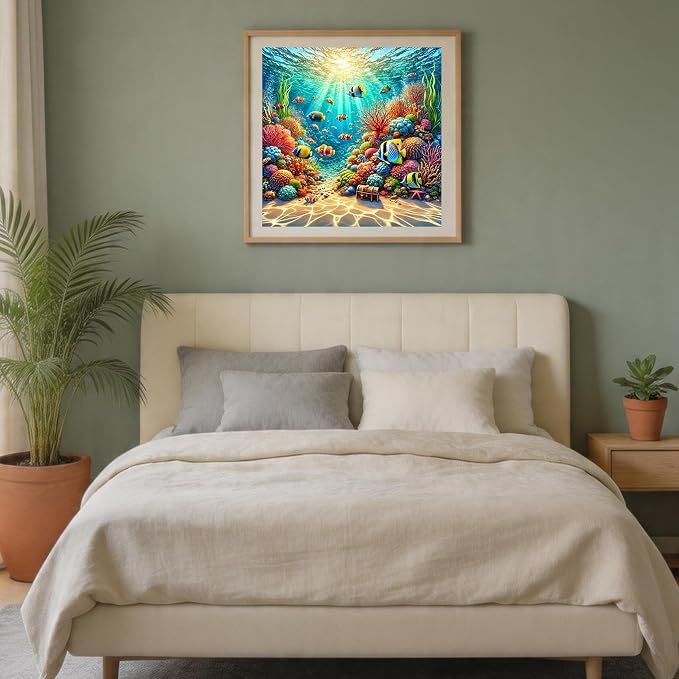 Fish Diamond Art Kits for Adults 14 x 14 inch