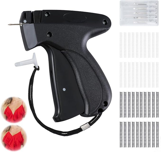 Black Quick Stitch Sewing Gun - Includes 6 Mini Needles and 4000pcs Fasteners (2000 Black & 2000 White) Clothing Stitch Gun Quick Stitchy Sewing Kit
