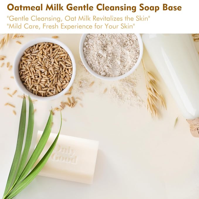 EDSRDRUS 8lb Scent Soap Base DIY Handmade with Oatmeal Milk & Coconut Oil, Moisturizing Melt and Pour Soap Base