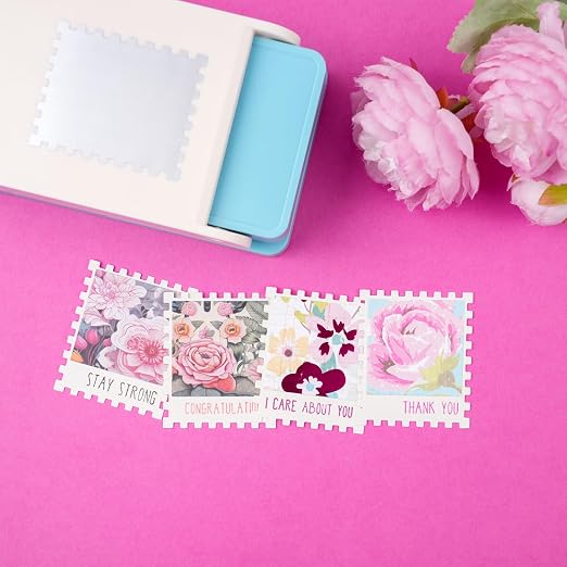 BAOFALI Stamp Punch, 2.5x2.1inch Extra Large Postage Stamps Punch, Portable Lever Craft Hole Cutter Puncher, Stamp Shaped Paper Puncher, Paper Punches for Journaling Crafting DIY Scrapbooking Crafts