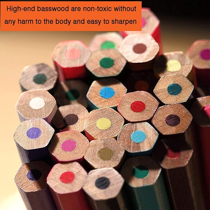 36 Colored Pencils，Quality Coloring Pencils for Adult Coloring Artists Professionals and Colorists, Soft Core, Sketching Drawing Pencils Set Art Supplies for Kid Beginners