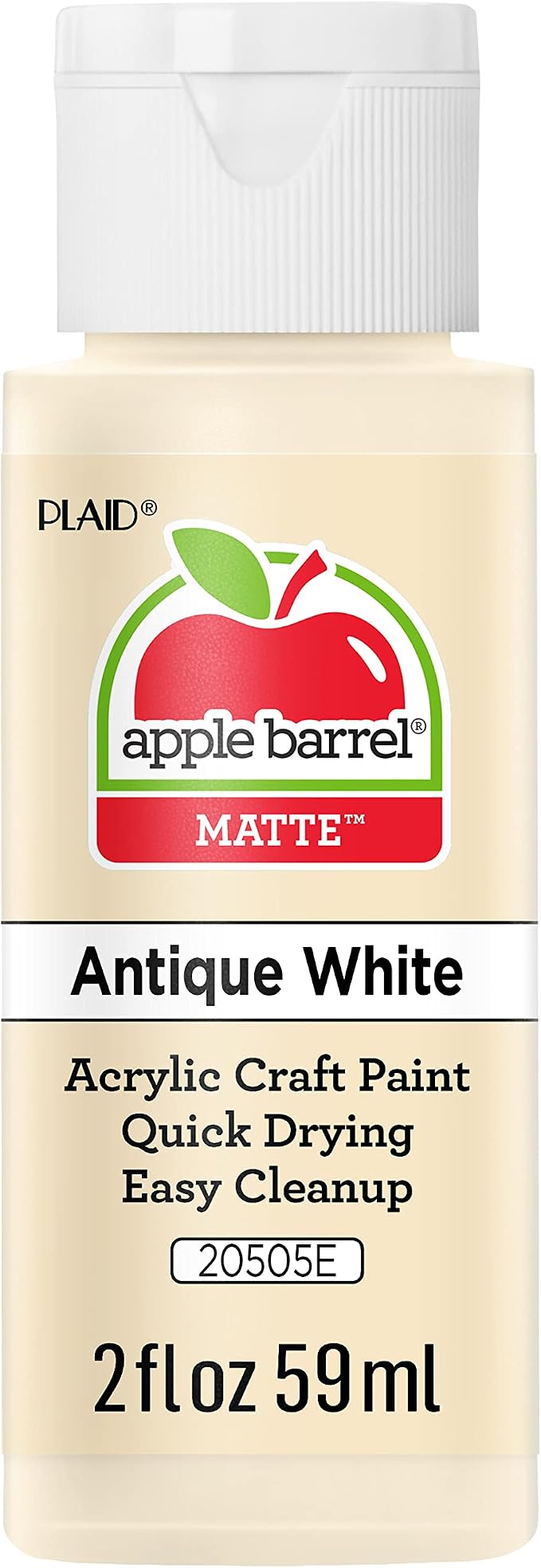 Apple Barrel Acrylic Paint in Assorted Colors (2 oz), 20505, Antique White