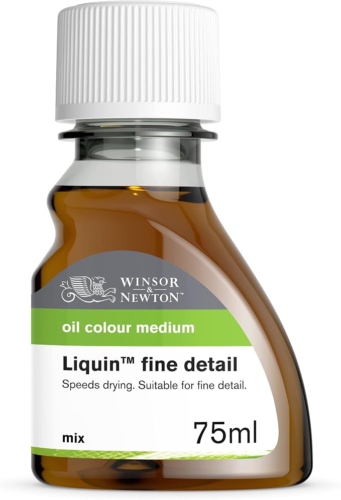 Winsor & Newton Liquin Fine Detail Medium, 75ml (2.5-oz) Bottle | Most Fluid Liquin, Produces Low Viscosity, Allows Faster Drying, For Fine Details, Glazing & Blending, Yellowing-Resistant