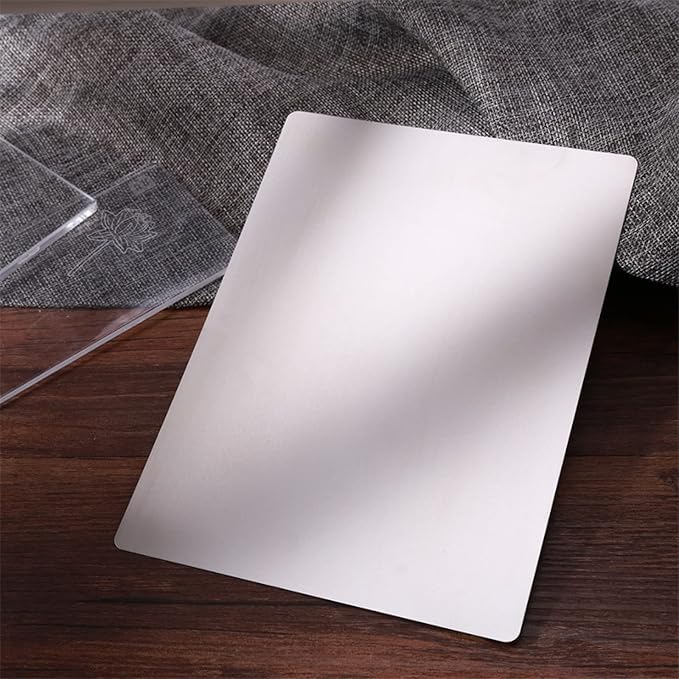Briartw 3 PCS Stainless Metal Adapter Plate Cutting Machine Metal Shim Mat Pad for Thin Wafer Dies Increases Cutting Capability Scrapbooking Die-Cutting Metal Plate Adaptor 6x8.5 Inch Shims