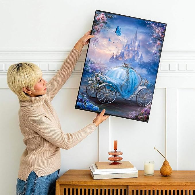 Castle Diamond Art Kits for Adults, Diamond Painting Kits for Beginner | Fairy Tale 5D DIY Diamond Dots Full Drill Crafts for Gem Art Dot Art for Adults Home Wall Decor for Teens Boys Girls 12x16in