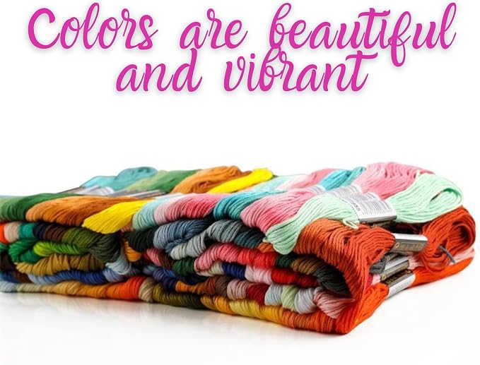 Athena’s Elements Embroidery Floss | Rainbow Thread for Embroidery, Cross Stitch Thread, Crafting Arts Embroidery Strings Bulk with Needles Plus White and Black Floss（447 Colors）