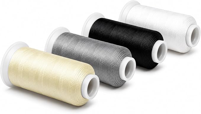 Mandala Crafts Neutral Tex 90 Polyester Heavy Duty Thread for Upholstery | 1500x4 Yds T90 UV Resistant Strong Thread for Leather Sewing, Marine, Drapery, Jeans, Hair Weaving & Extension, Outdoor