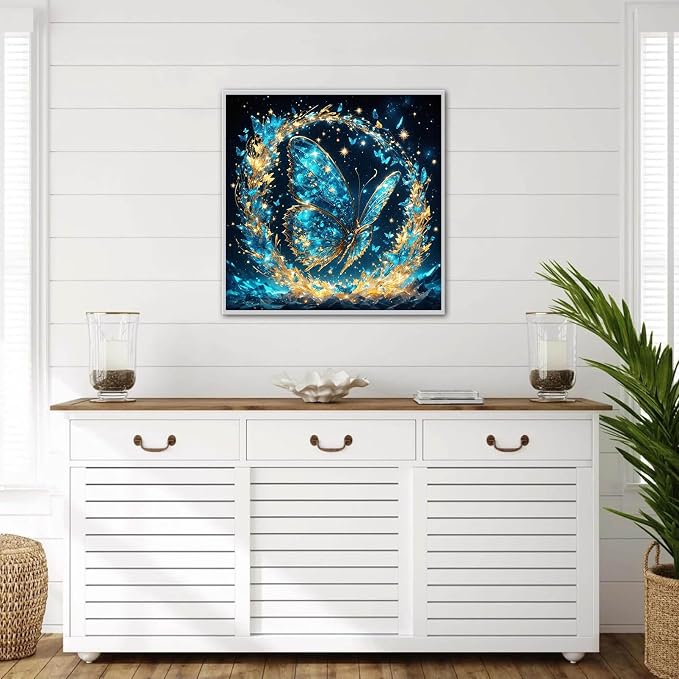 Butterfly Diamond Art Kits for Adults, 5D Diamond Painting Kits for Adults