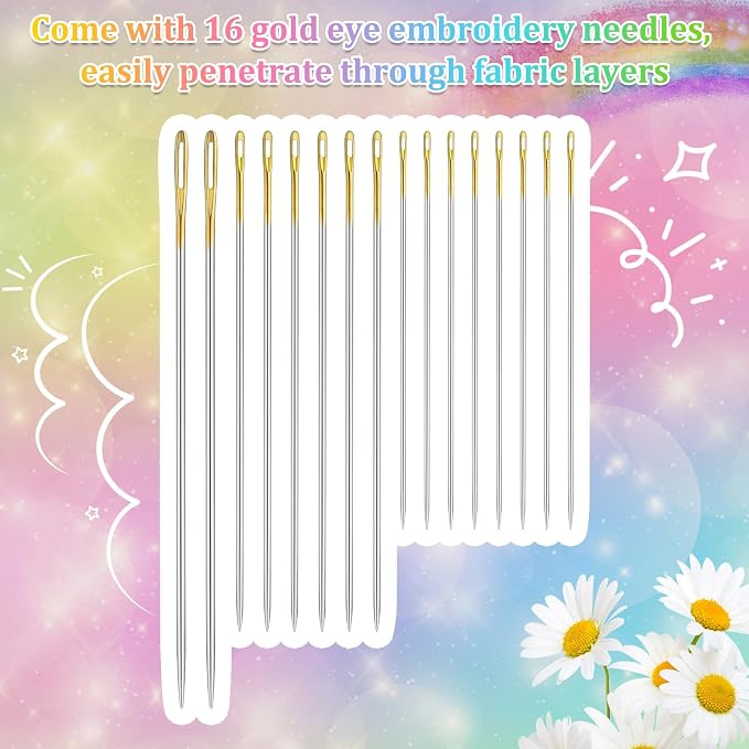 Paxcoo 447 Colors Embroidery Floss Cross Stitch Thread Friendship Bracelet Making String with Needles
