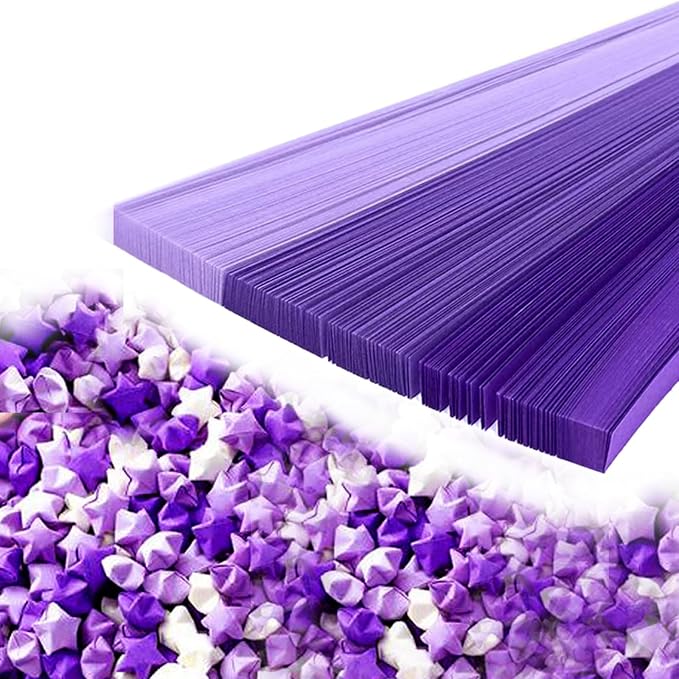 Star Folding Strip Colored Paper Star Handicrafts Folding (Purple Gradient (1350 sheets)