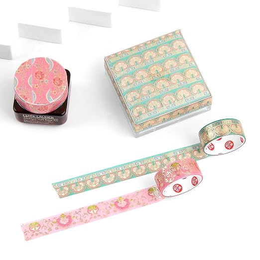 Lychii 12 Rolls Washi Tape Set, 5M/16.4Ft Long Vintage Masking Tape, 15mm