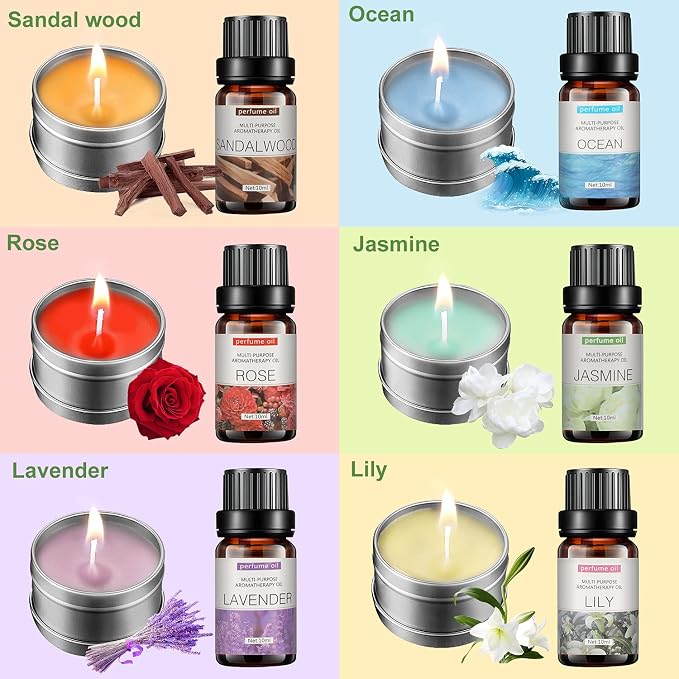 Haccah Complete Candle Making Kit,Candle Making Supplies,DIY Arts and Crafts Kits for Adults,Beginners,Including Wax, Wicks, 6 Kinds of Scents,Dyes,Melting Pot,Candle tins