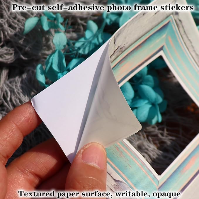 CATaireen Vintage Junk Journal Ephemera Scrapbooking Supplies Translucent Vellum Paper Stickers Card Making Decal Art Aesthetic for Adults (Ephemera Frame)