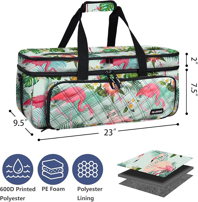 Double Layer Carrying Case with Cutting Mat Pocket & Accessories Storage