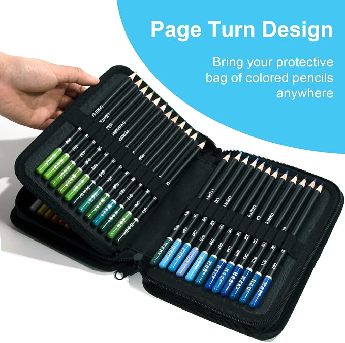 H & B 72 Colored Pencils Kit, Oil-Based Soft Core Art Supplies for Adults and Beginners, Ideal for Sketching and Shading, Professional Drawing Pencil Set