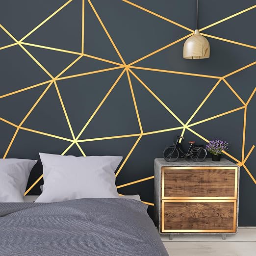 Zonon Gold Washi Tape for Wall Decor Self Adhesive 5/15/25mm