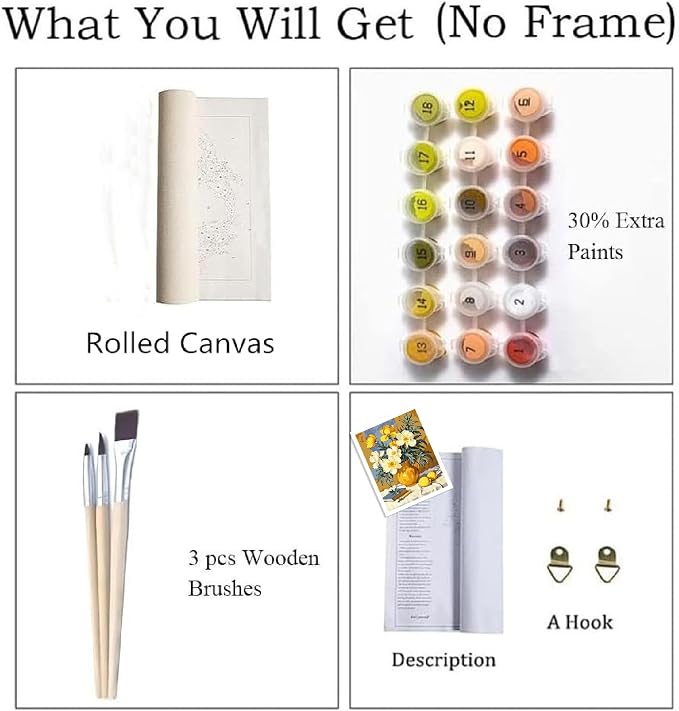 ZRIZQ Flowers Paint by Numbers Kit for Adults Beginner,Vintage,16x20