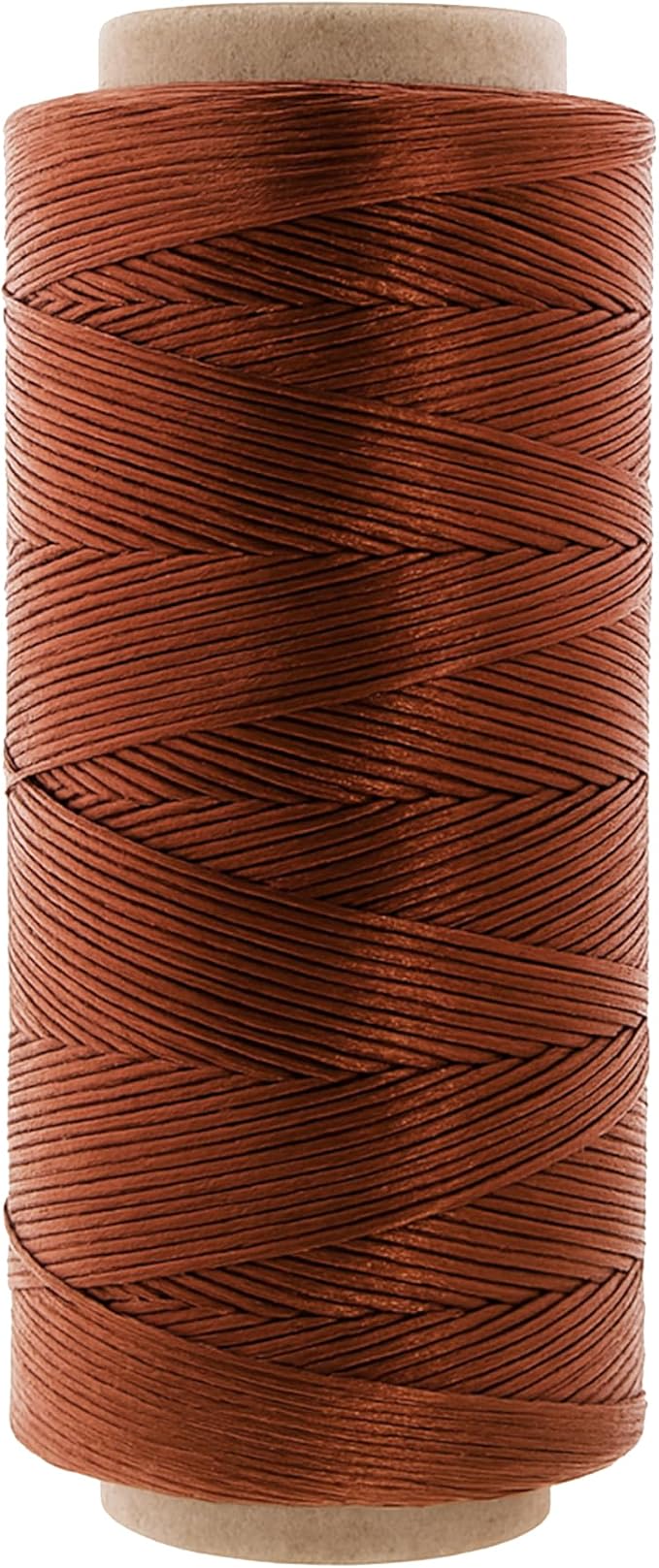 Mandala Crafts 150D 0.8mm Bourbon Brown Leather Sewing Flat Waxed Thread