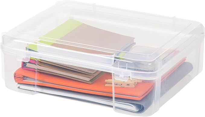 IRIS USA Scrapbook Case |Made in USA| Fits 12"x12" - Thick (1-Pack) - Clear