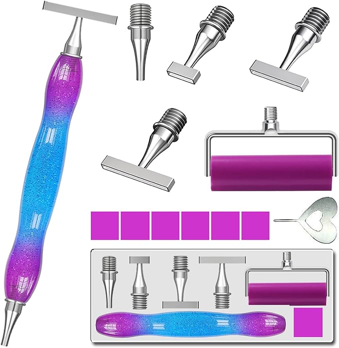 LEIYULY 13 PCS Thin Diamond Art Pens, Ergonomic Diamond Art Accessories