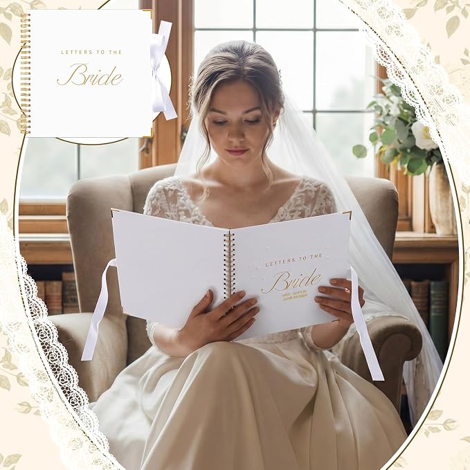 Humyoun Letters to Bride Scrapbook,12 X 12 Inch,Classic,White