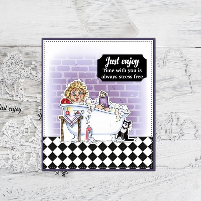 Clear Stamps and Metal Cutting Dies Set for Card Making Scrapbooking, DIY Craft Stamps and Dies Kit for Journaling, Albums, Greeting Cards, Holiday Cards, Birthday, Christmas (YX1087)