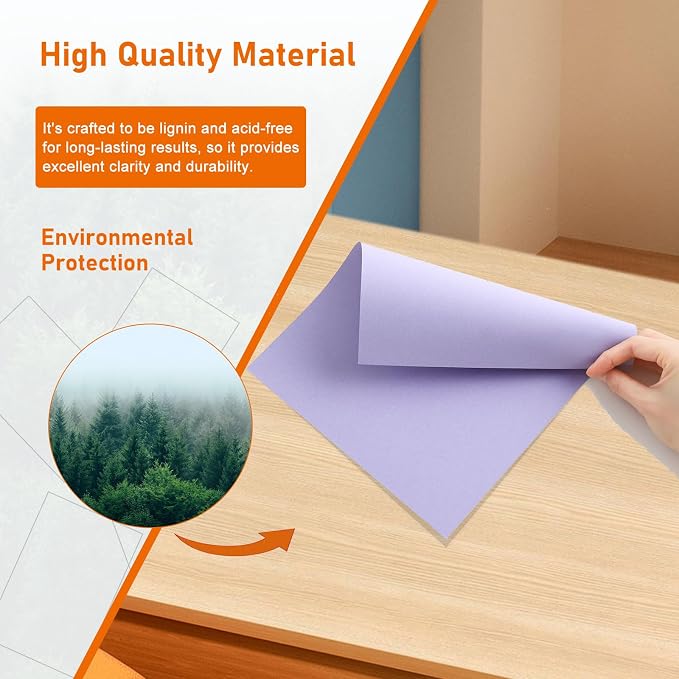 Guakicae 40 Sheets Light Purple Cardstock 8.5 x 11 Printer Paper 75lb