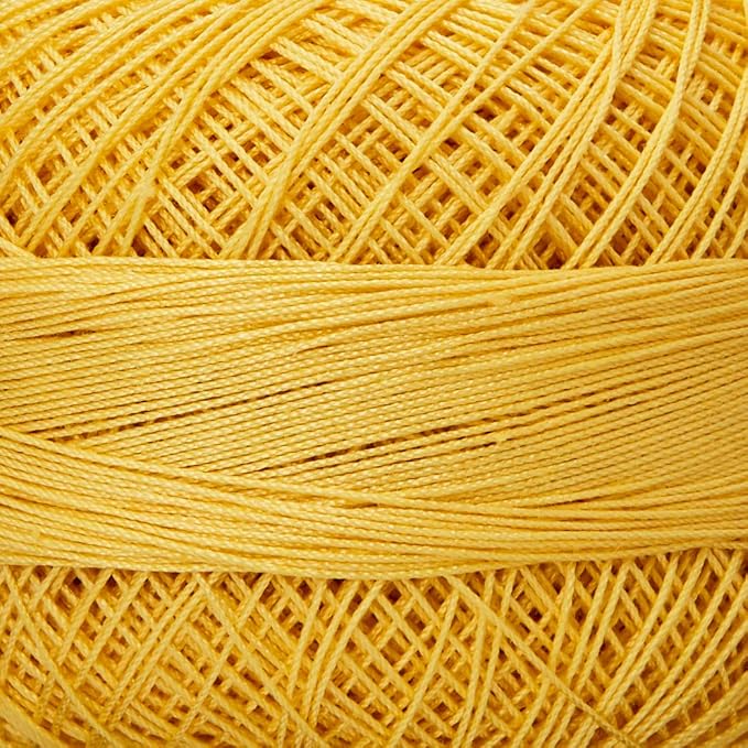 Lizbeth Size 80 HH80613 HH80 Lizbeth Cotton Thread 184 Yds 10G, Golden Yellow Medium
