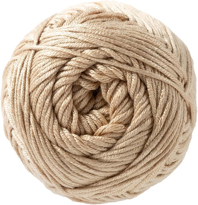 Loops & Threads Silky Soft Yarn - Yarn for Knitting, Crochet, Weaving, and Arts & Crafts - Brown, Bamboo, 3.5 oz