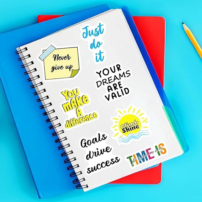 300PCS Motivational Positive Stickers for Water Bottles Laptop Scrapbook Journal, Waterproof Vinyl Inspirational Affirmation Stickers for Teens Adults Students Teacher Classroom Vision Board Supplies