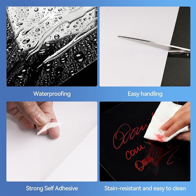 36 Sheets Transparent Laminate Sheets Self Adhesive Laminating Sheets