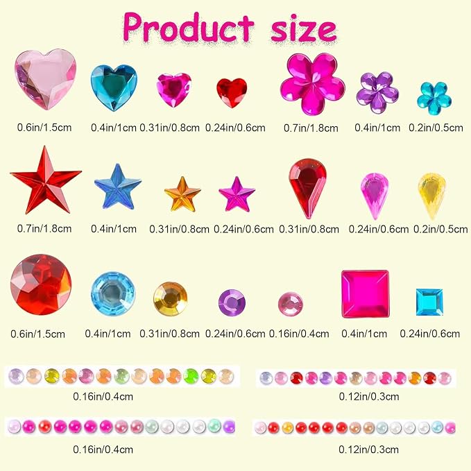 3228pcs Gems Stickers, Self Adhesive Rhinestone Jewel Gems | Acrylic Gems DIY Craft Decorative Diamond Stickers, Assorted Shapes Jewels Rhinestones Sticker, Gem Sticker Crafts Set