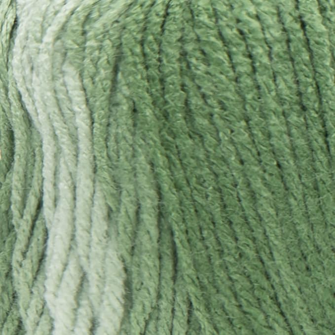 Red Heart Super Saver Ombre Yarn for Crocheting, Green Apple, 2-Pack
