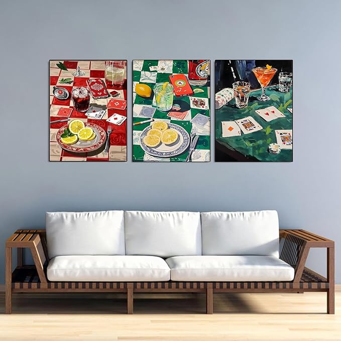 12 Pack Poker Diamond Art Kits for Adults Diamond Painting Kit for Beginner | Vintage 5D DIY Diamond Dots Full Drill Crafts for Gem Art Dot Art for Adults Home Wall Decor for Teens Boys Girls 12x16 inch