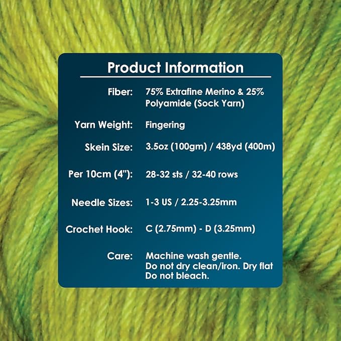 KnitPro Symfonie Fingering Weight Merino Wool Yarn 100g, Macha