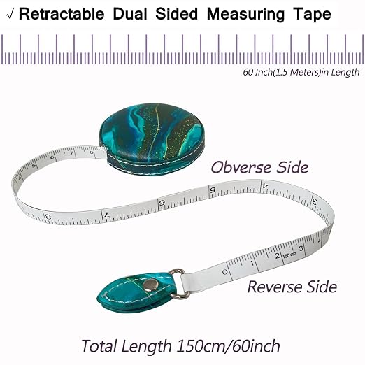 Tape Measure Body Measuring Tape，Medical Body Cloth Tailor Craft Dieting Measuring Tape, Dual Sided Retractable Ruler Colour Printed Soft Tape Measure Retractable