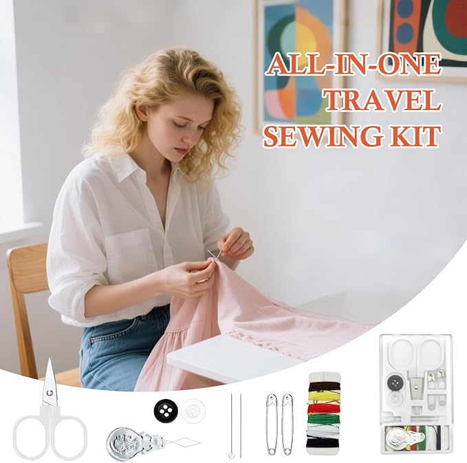 TINSKY 25 Boxes Mini Travel Sewing Kit Quick Fix Sewing Kits Bulk Basic Portable Pre Threaded Needle Emergency Repair Tool for Gifts Beginner Traveler Home Hotel