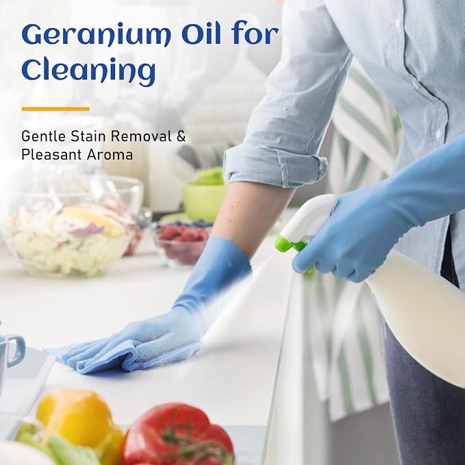 HIQILI Geranium Essential Oil for Diffuser & Skin Care