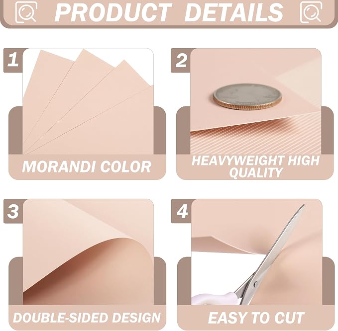 35 Sheets Dusty Russet Cardstock 8.5 x 11 Inch Boho Paper