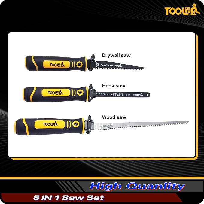 5-In-1 Multi-Blade Handsaw for Woodworking Tools (Japanese/Drywall/Hacksaw)