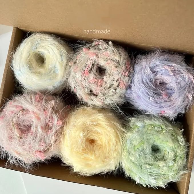【Blind Box 】Artisanal Yarn Fancy Yarn Multifiber Blended Yarn Soft Colorful