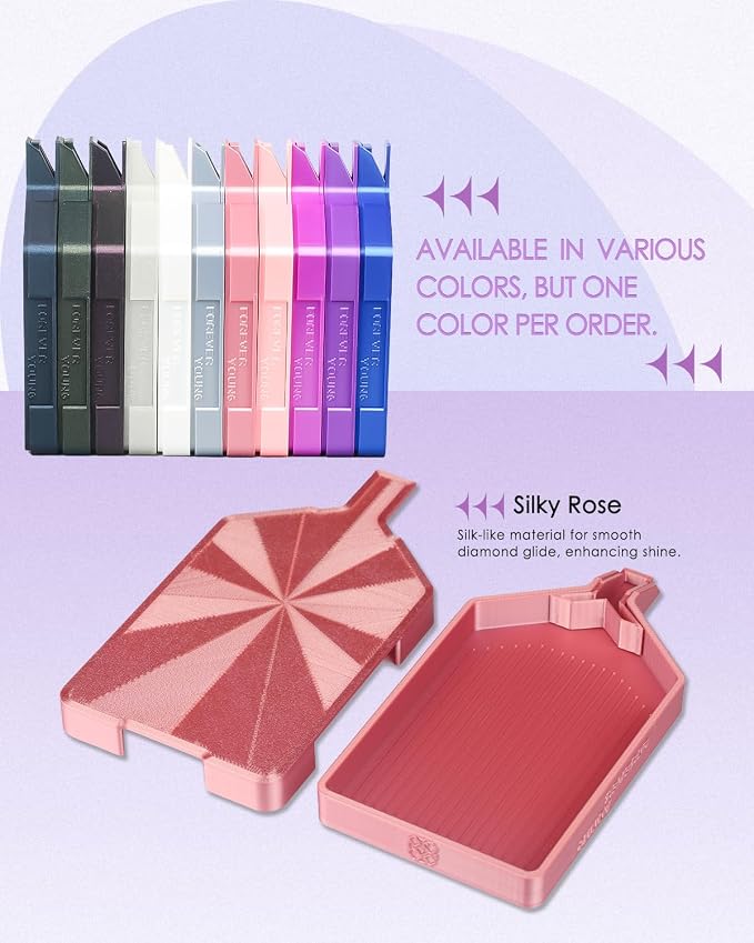 ForeverYoung Silky Diamond Art Tray with Prismatic Shine Lid, Silky Rose