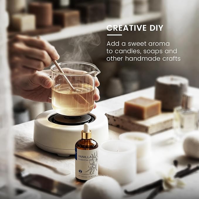 HIQILI Vanilla Essential Oil for Skin, Diffuser, Perfume, Home Scents