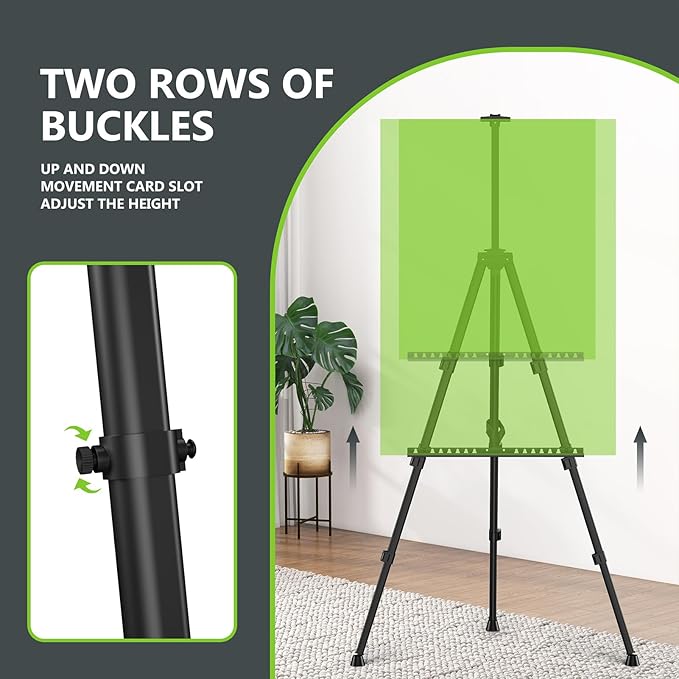Easel Stand for Sign, Hemndic 66" Easels Stand for Painting Heavy Duty, Portable Travel Easel for Display (4 Pack)