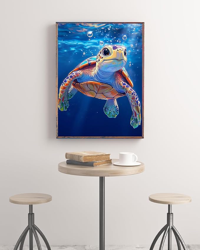 Sea Turtle Diamond Art Kits for Adults, Diamond Painting Kits for Adults