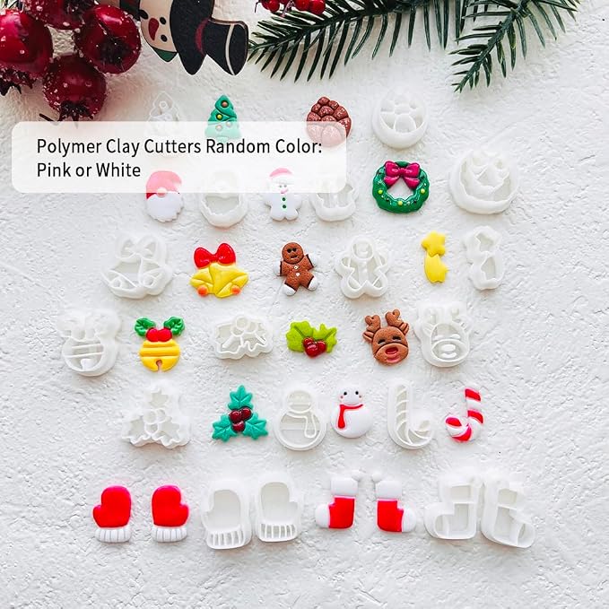 Holiday Theme Polymer Clay Cutters Set – Molds, Clay Cutters for Polymer Clay, Clay Earring Cutters, Clay Tools