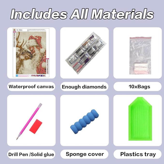 HHMATITS Christmas Diamond Art Kits for Adults 12 X 16Inch