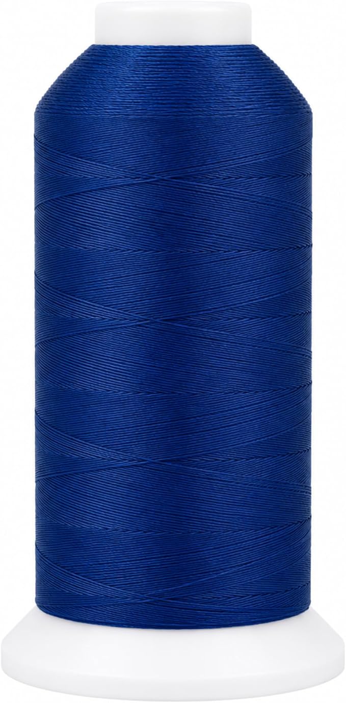 Mandala Crafts Dark Blue Tex 70 Polyester Heavy Duty Thread for Upholstery | 1500 Yds T70 UV Resistant Strong Thread for Leather Sewing, Marine, Drapery, Jeans, Hair Weaving & Extension, Outdoor